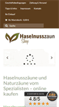 Mobile Screenshot of haselnusszaunshop.de